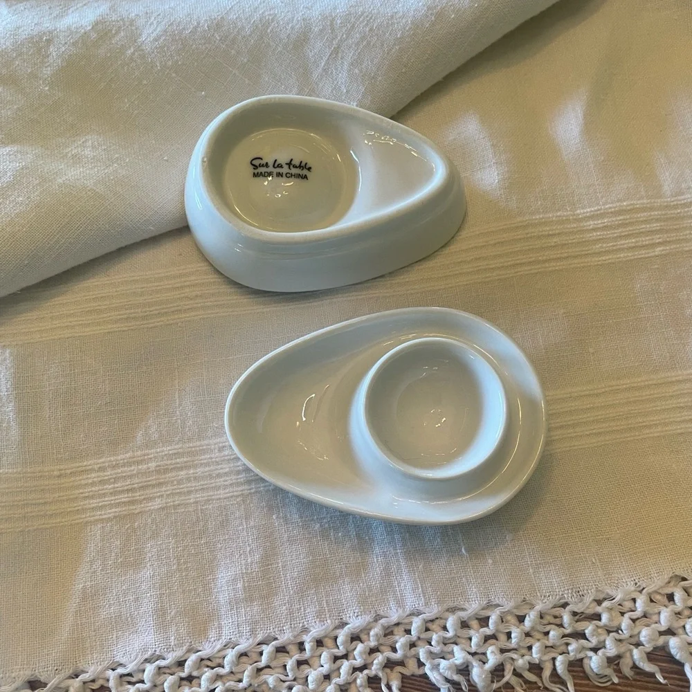 S4 | Vintage Sur La Table white porcelain egg holders
